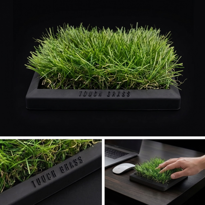 Touch Grass Reminder Coaster Mat - Black