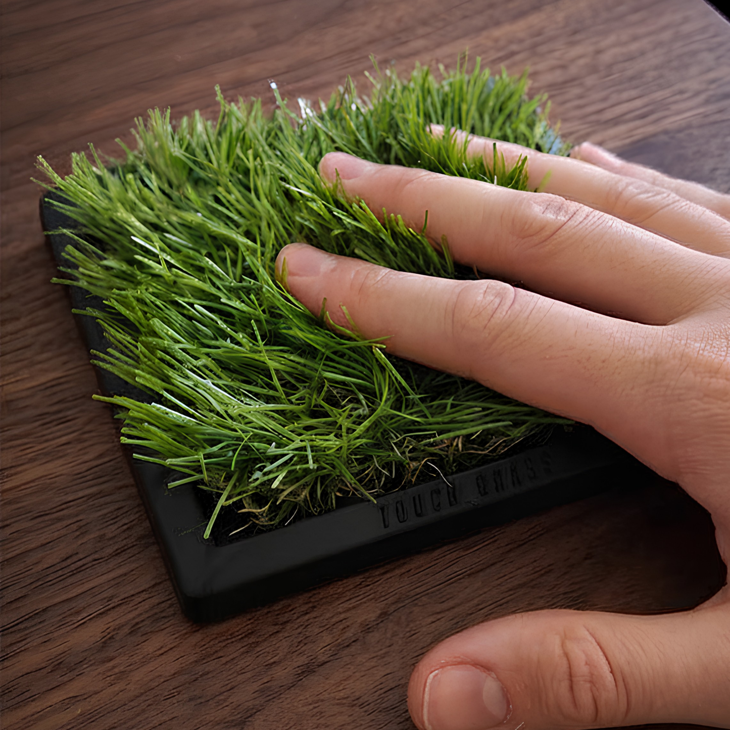 Touch Grass Reminder Coaster Mat - Black