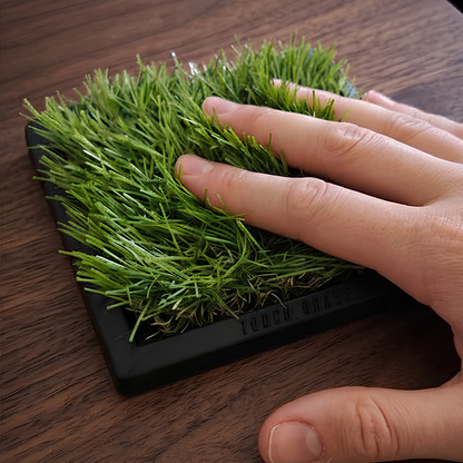 Touch Grass Reminder Coaster Mat - Black